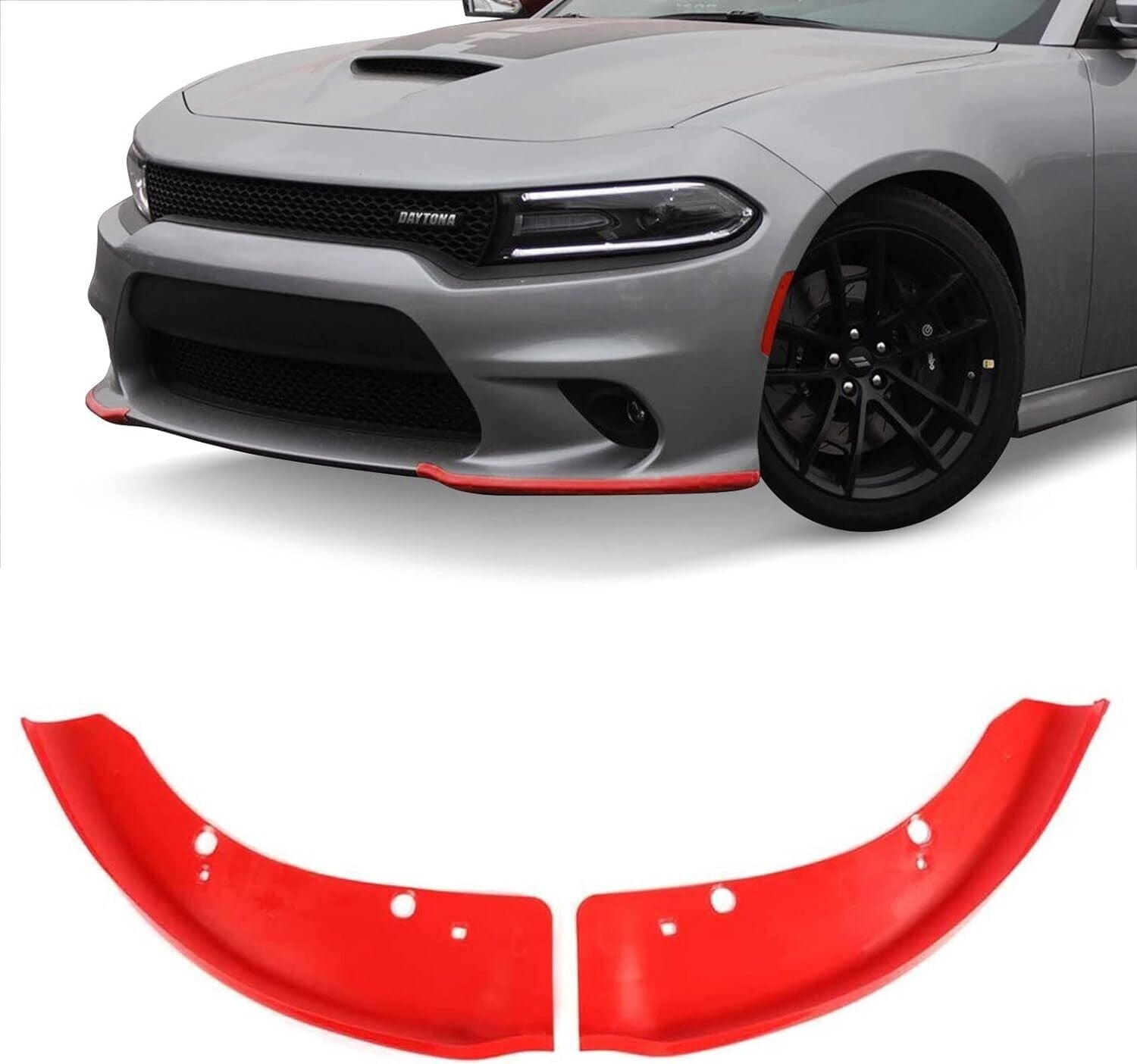 For Dodge Charger Scat Pack Left Right Front Bumper Lip Splitter Guard Protector