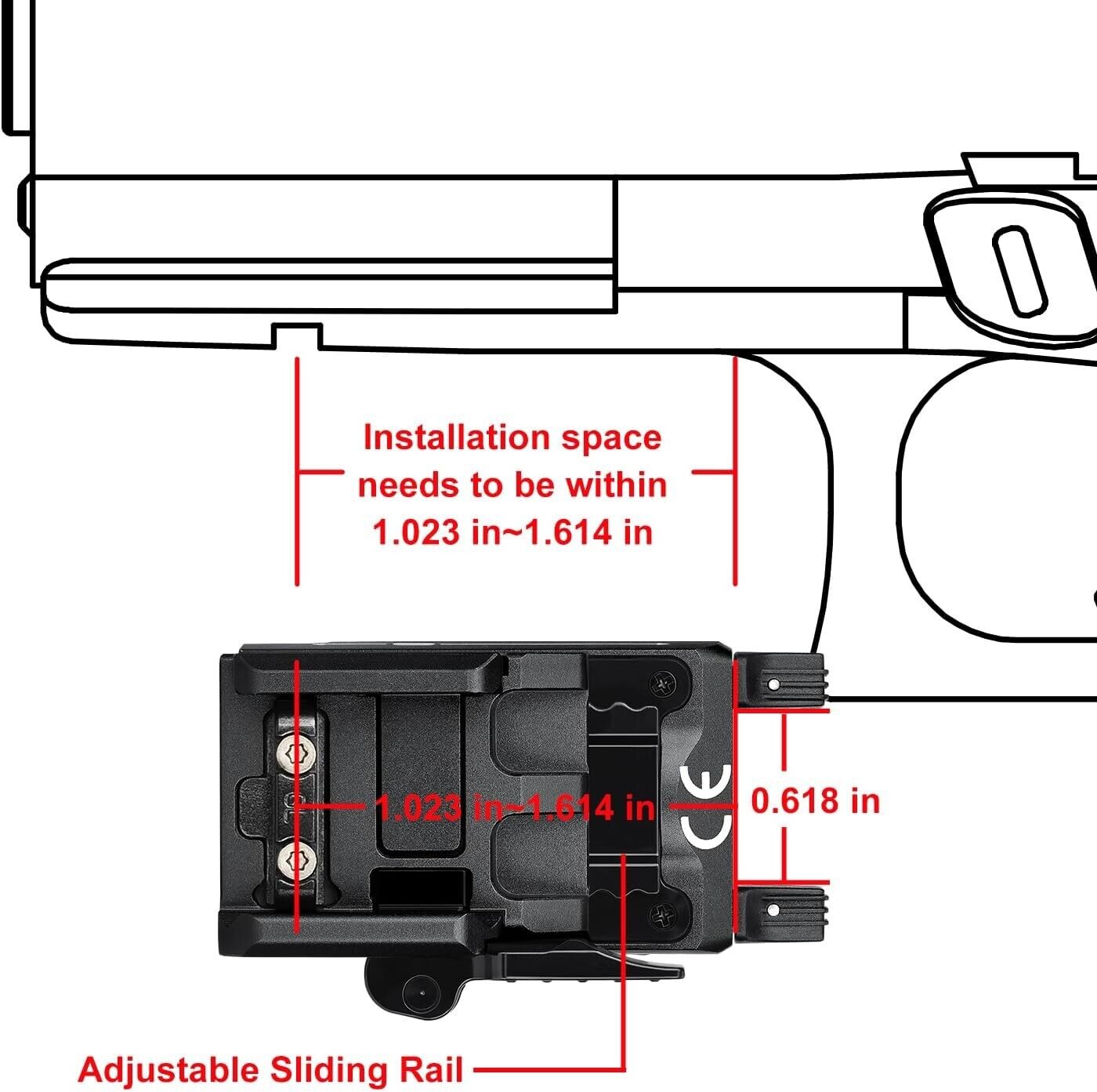 Olight PL-Mini 2 Valkyrie 600 Lumens Rechargeable Tactical Handgun Light-Black