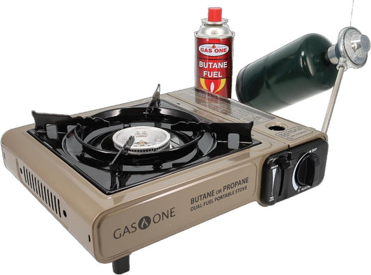 Gas One GS-3400P Propane or Butane Stove Dual Fuel Stove Portable Camping Sto...