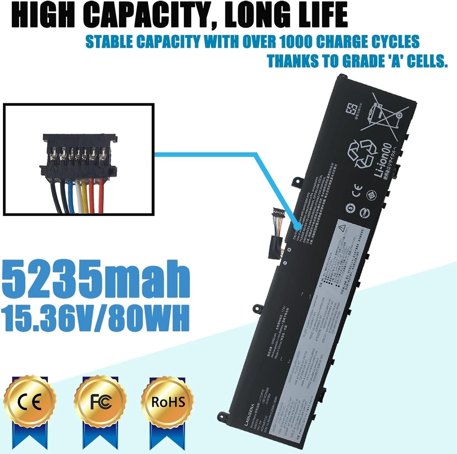 ✅L17C4P72 L17C4P72 Laptop Battery For Lenovo ThinkPad X1 Extreme 1st Gen Series