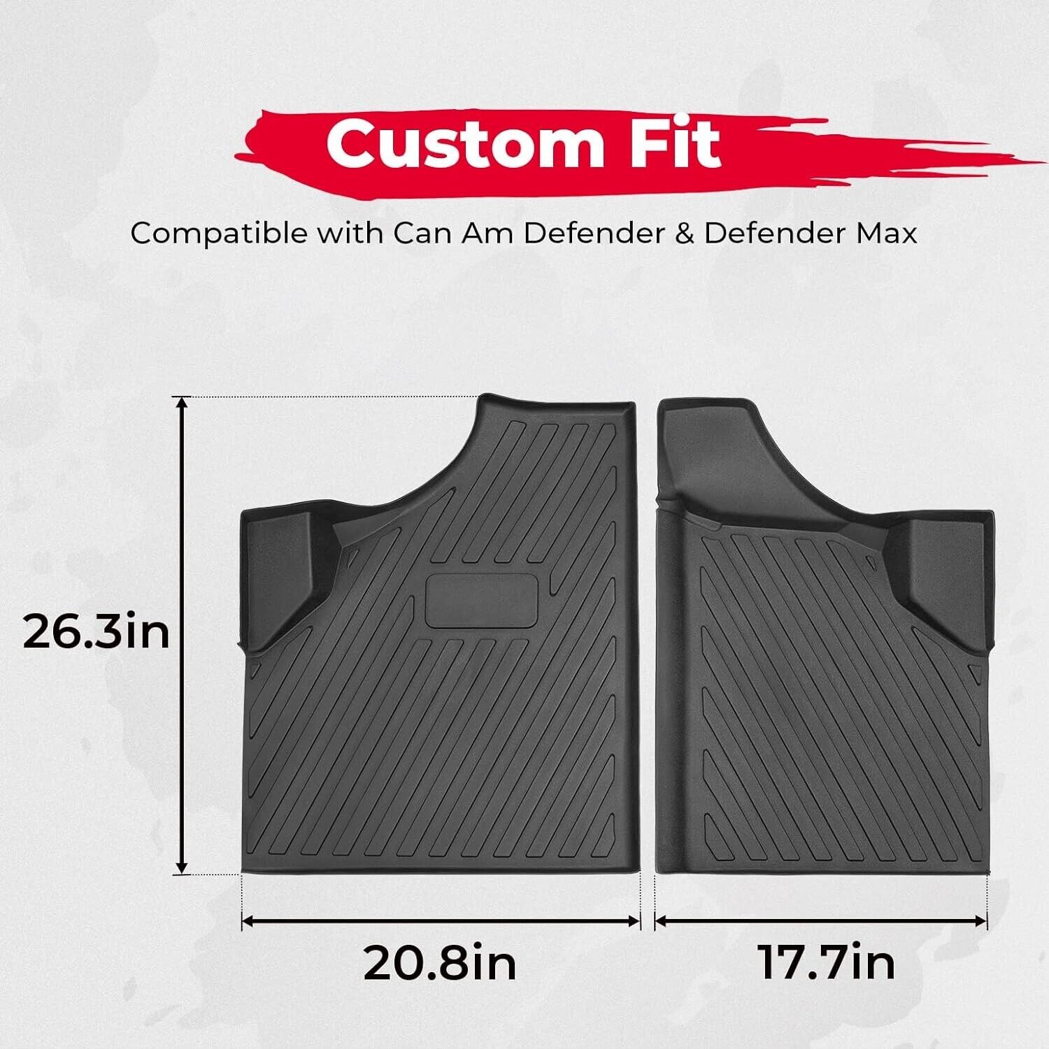 UTV Front Floor Mat Pad Liner for Can Am Defender MAX HD8 HD10 HD5 2016-2022 23