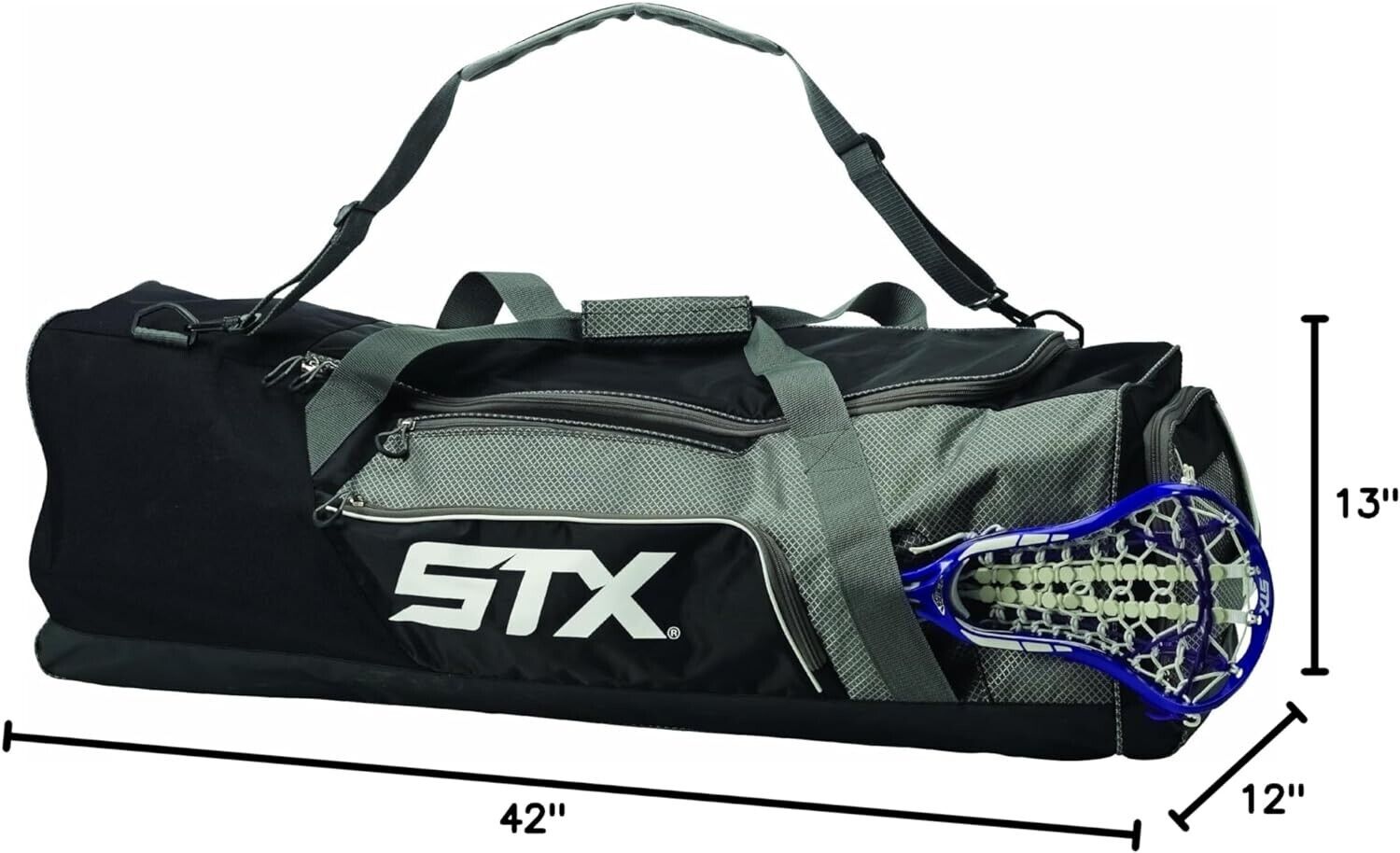 STX Lacrosse Challenger Equipment Bag 42-Inch, Black 