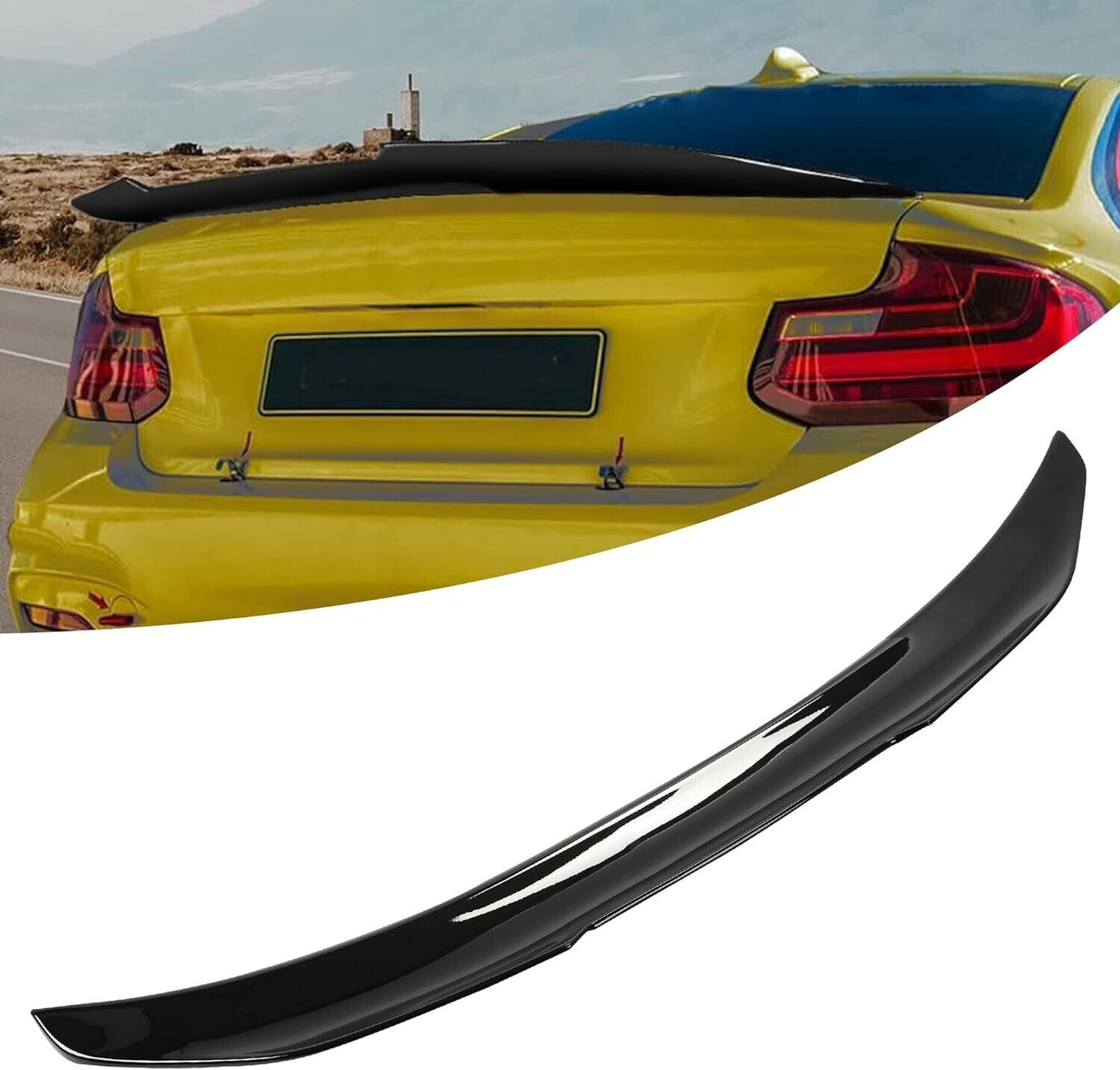 BMW F22 M235i Coupe PSM Style Duckbill Highkick Trunk Spoiler 2016-21 Gloss BLK