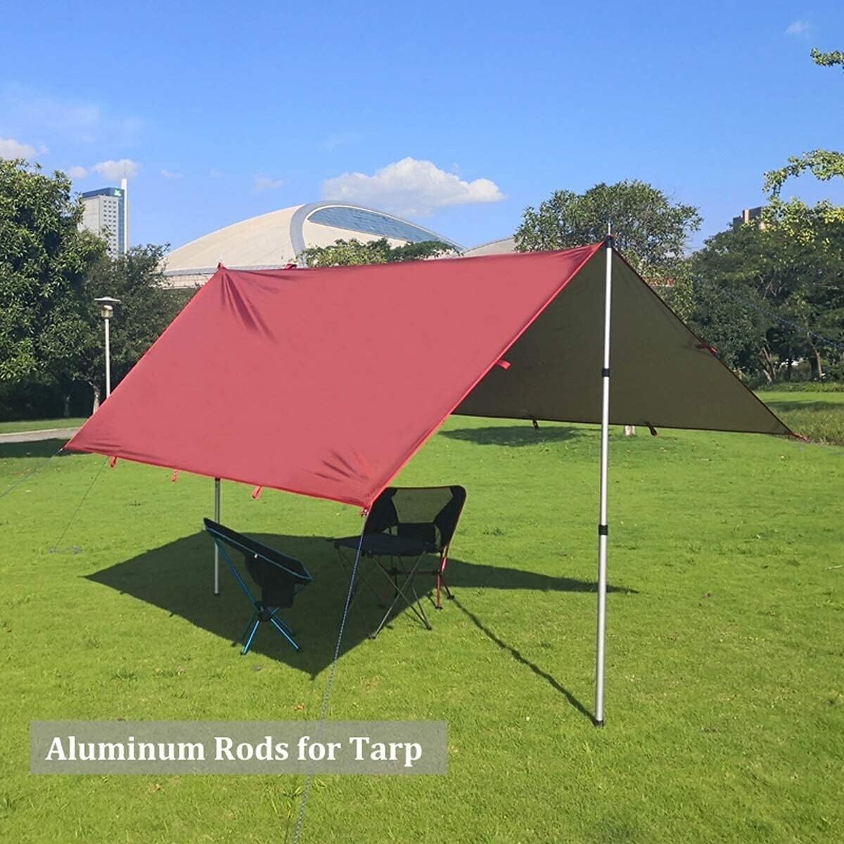 HIKEMAN Tarp Poles Adjustable Aluminum Telescoping Tarp Poles, Camping, Backpack