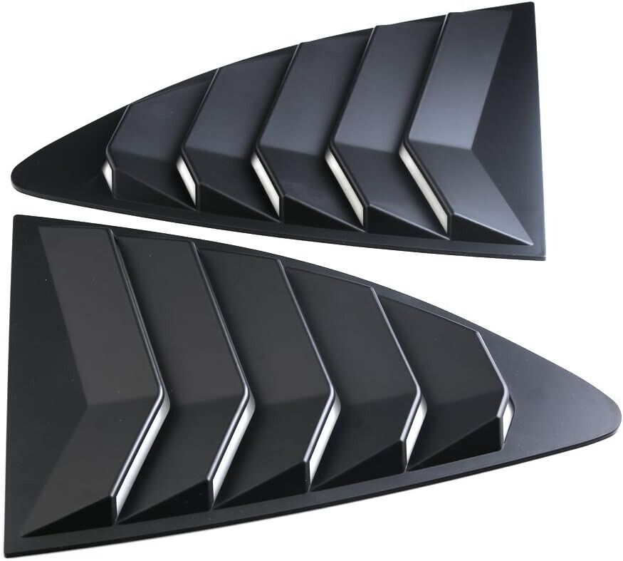 Gloss Black Rear Side Window Vent/Louvers For 2013-2024 Scion FRS 86 Subaru BRZ