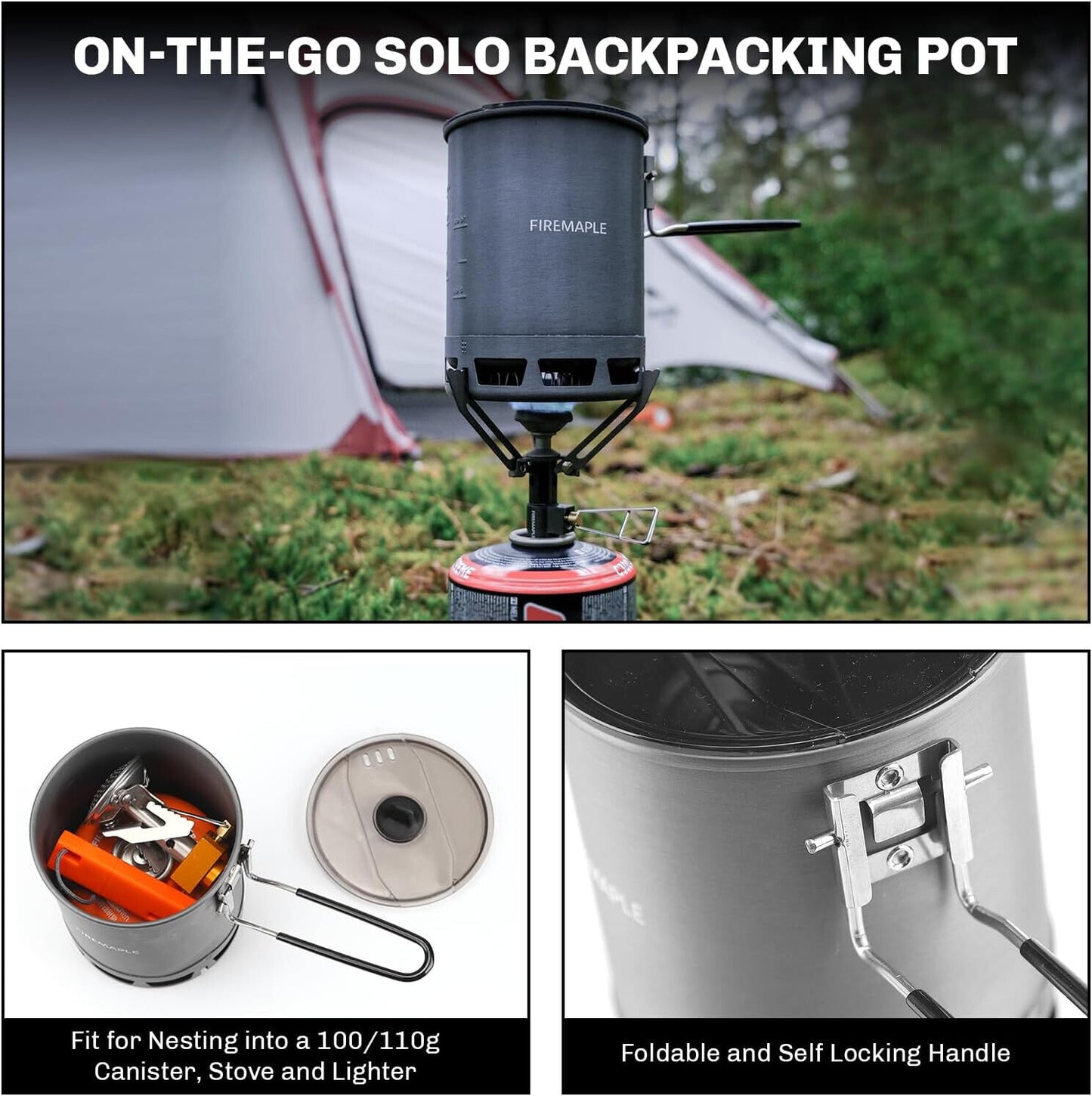 Fire-Maple  Outdoor Camping and Backpacking 600ml Camping Pot heat x-changer Pot