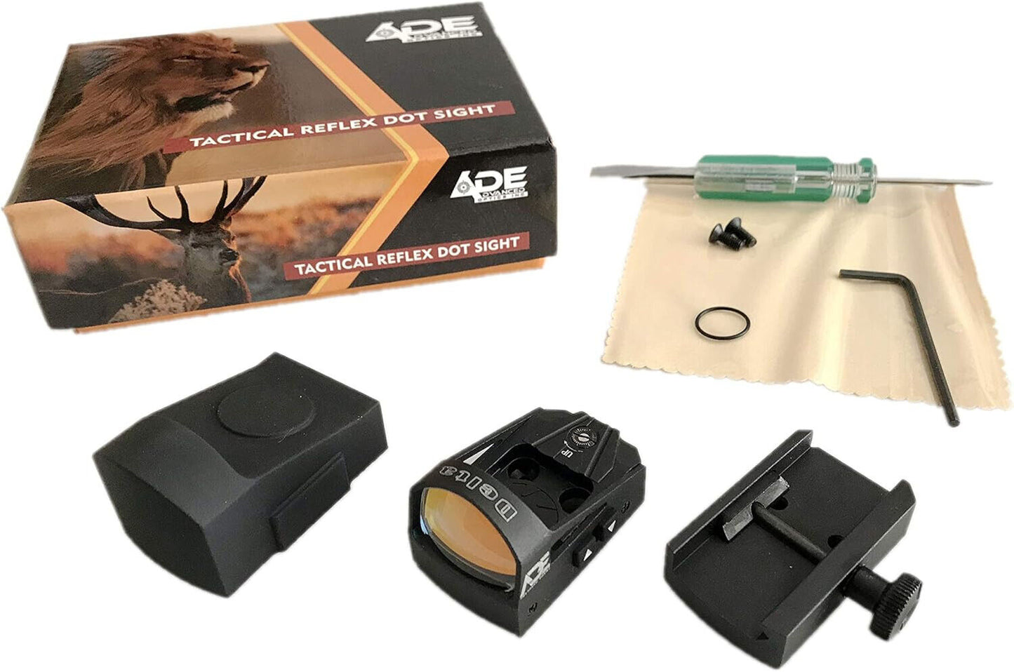 ADE Advanced Optics RD3-012 2 Waterproof Red Dot Sight with 6 MOA Black