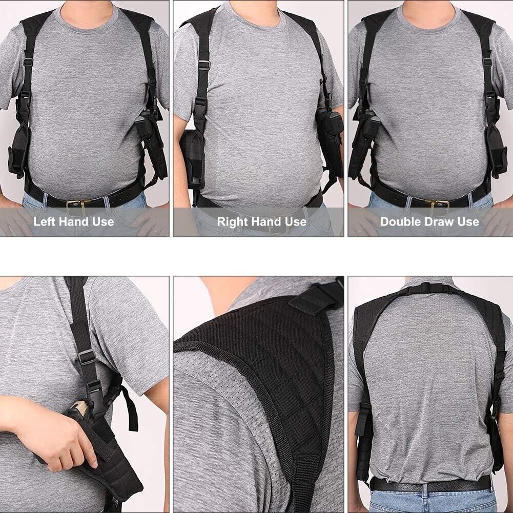 Tactical Concealed Pistol Carry Shoulder Gun Holster Adjustable ForMost Handguns