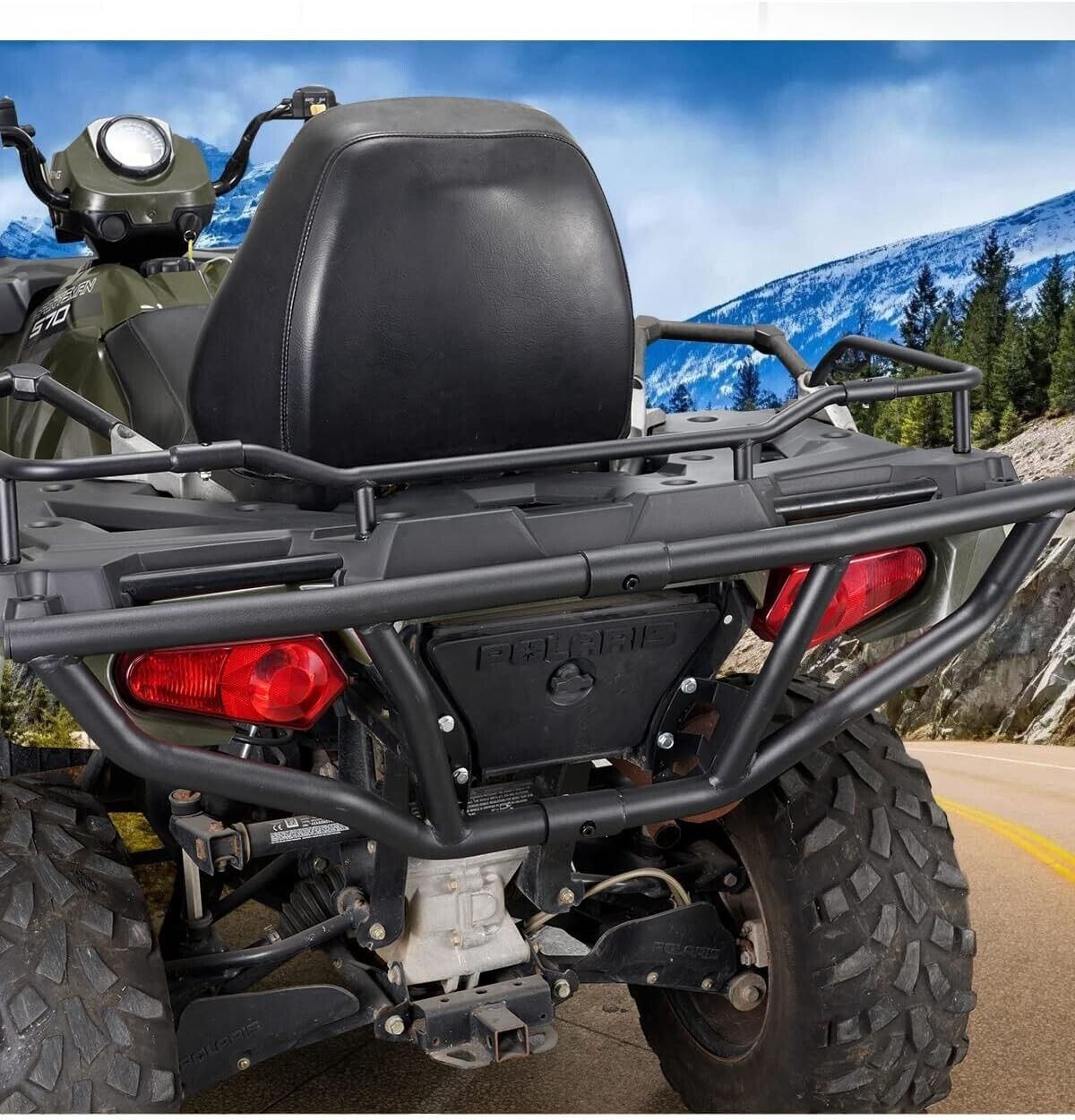 Front & Rear Brush Guard Bumper 2Pcs Compatible with 2014-2023 Polaris Sportsman