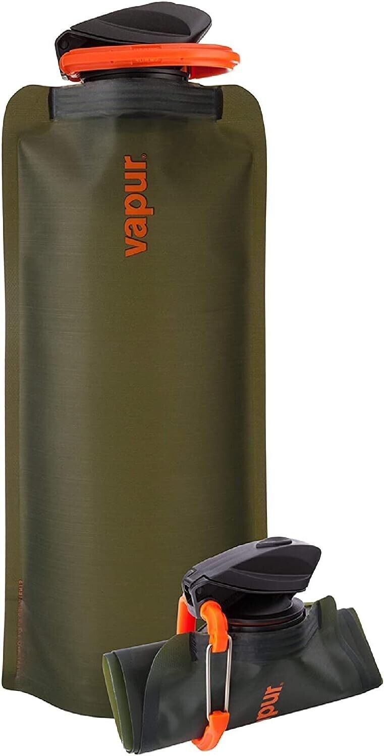 Vapur Anti-Bottle Collapsible Wide Mouth Water Bottle 23 oz. Olive (10209)