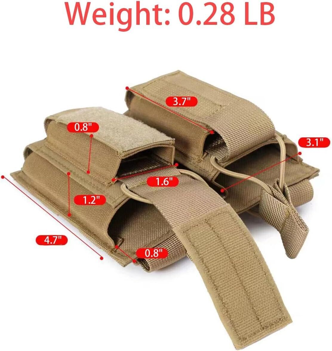 Molle Mag Pouch Double/Triple Stacker 5.56/.223 Open Top Rifle Magazine Pouch