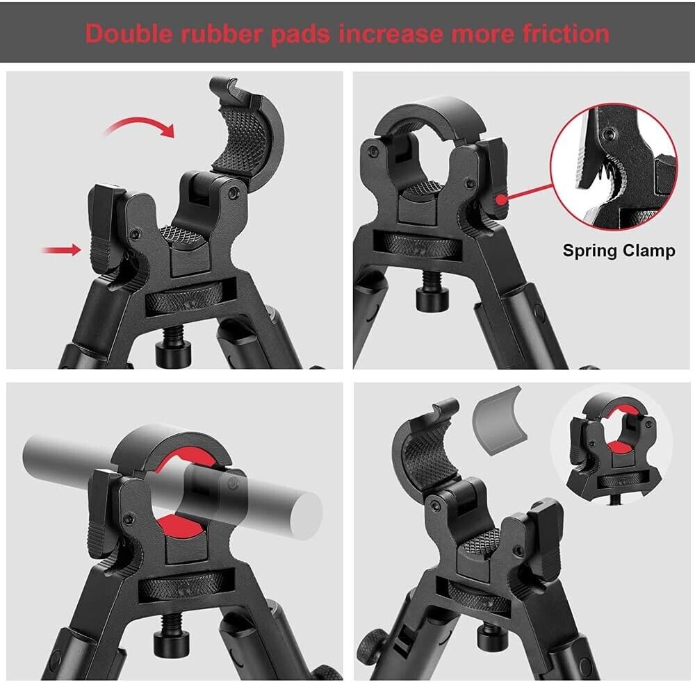 6.5"-7" Universal Clamp On Bipod Mount Folding Adjustable Tactical