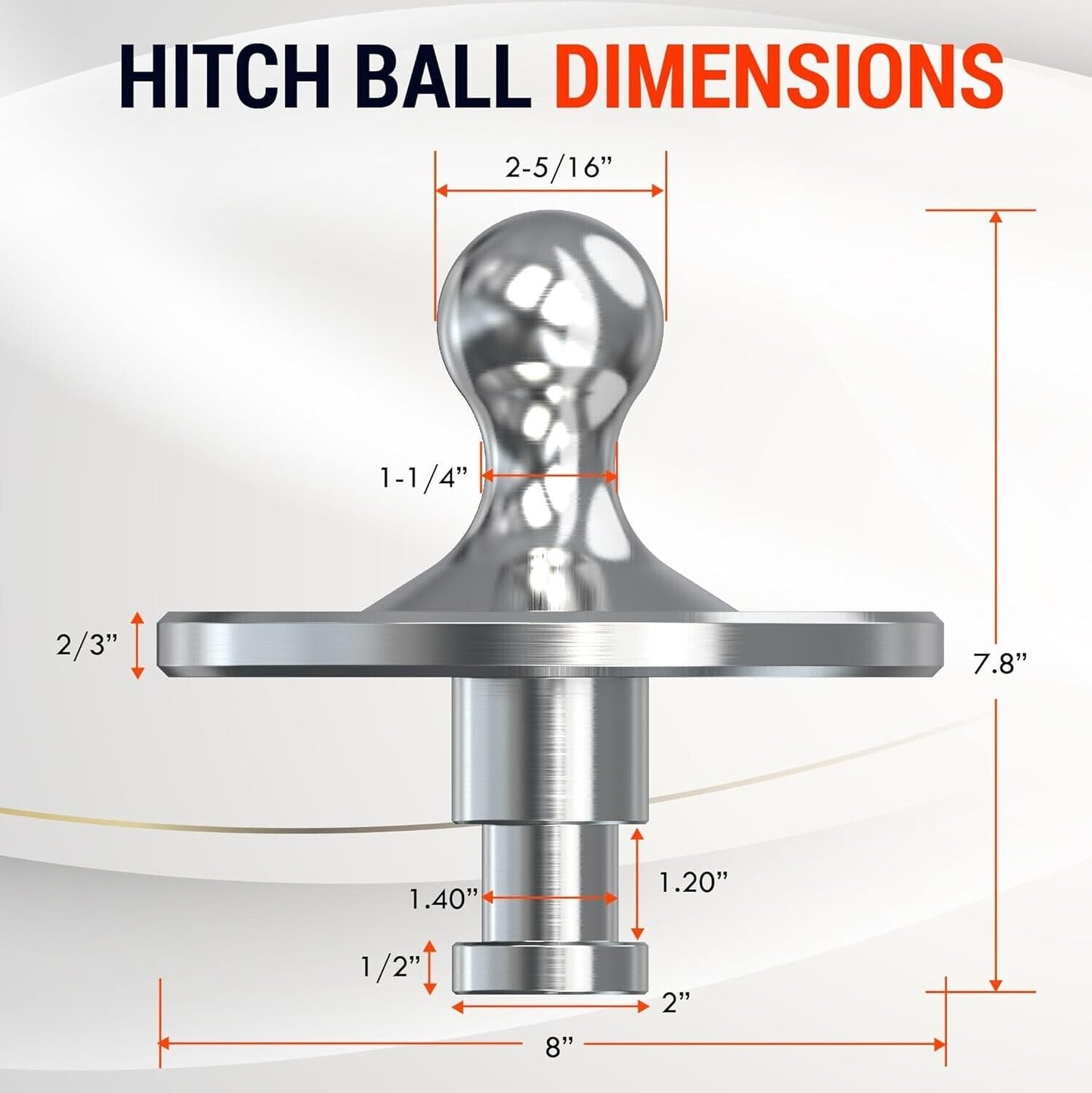 5th Wheel to Gooseneck Adapter, 2-5/16" Kingpin to Gooseneck Ball Towing Receive