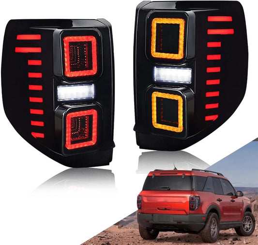 LED Tail Lights Assembly for Ford Bronco Sport 2021-2023, Sequential Turn Signal