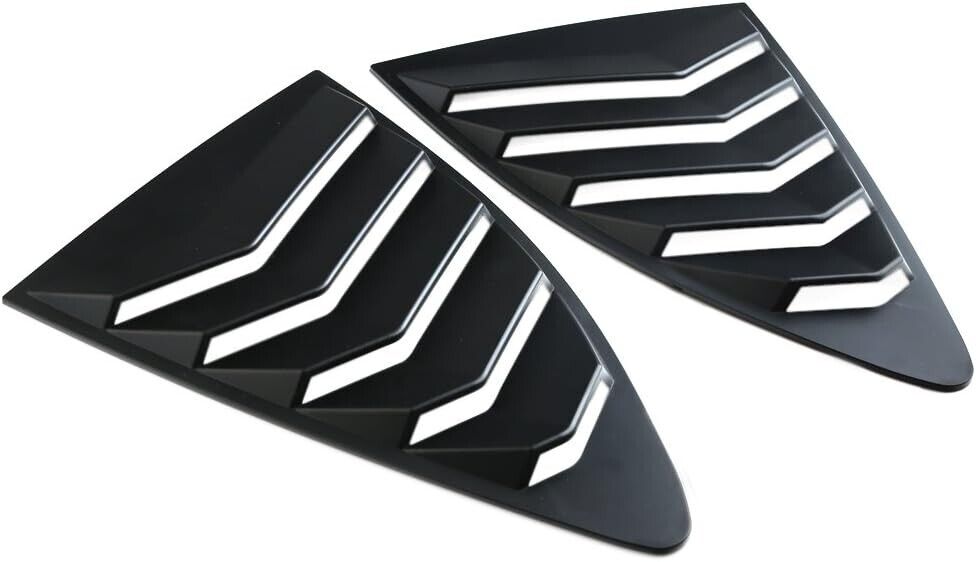 Gloss Black Rear Side Window Vent/Louvers For 2013-2024 Scion FRS 86 Subaru BRZ