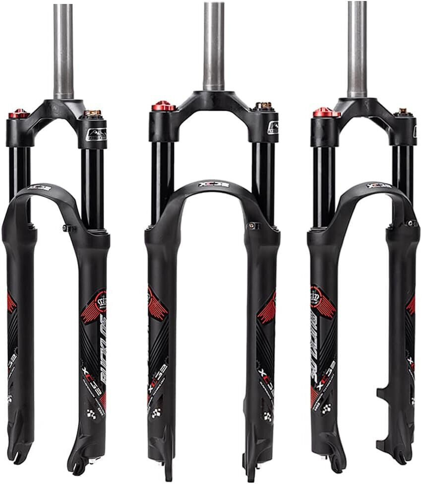 BUCKLOS 26/27.5/29 MTB Bike Suspension Front Fork 120mm 28.6mm Straight Tube