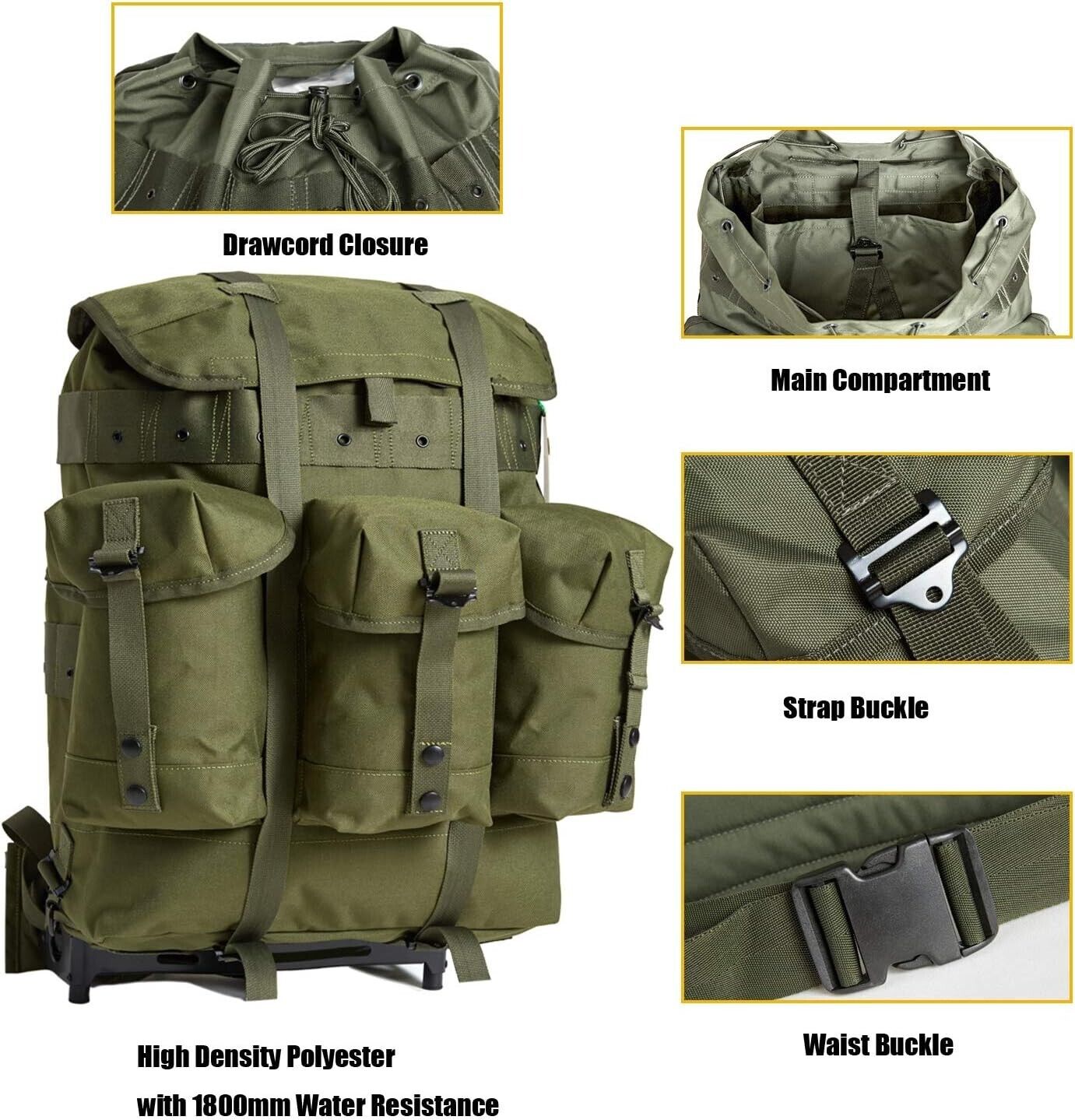 MT Military Alice Medium Pack OD Army Survival Combat ALICE Rucksack Backpack