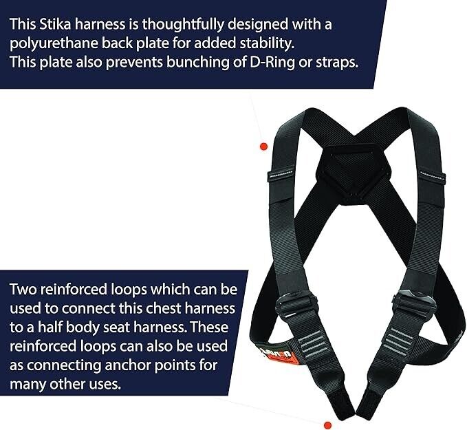 Fusion Climb Stika Chest Rescue Zipline Harness 23kN Climbing Harness,UIAA Cert