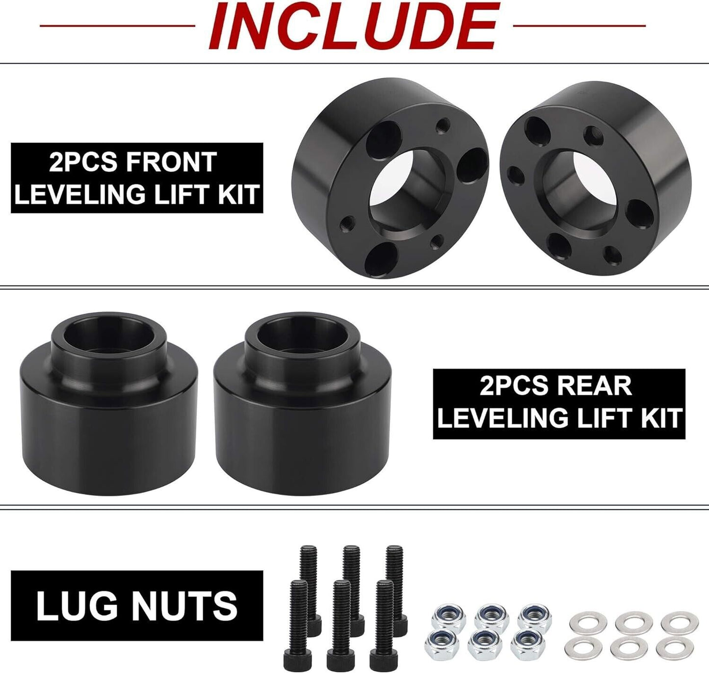 3" Front 2" Rear Ram 1500 Lift Kit Leveling Kit For 2009-2022 Dodge Ram 1500 4WD