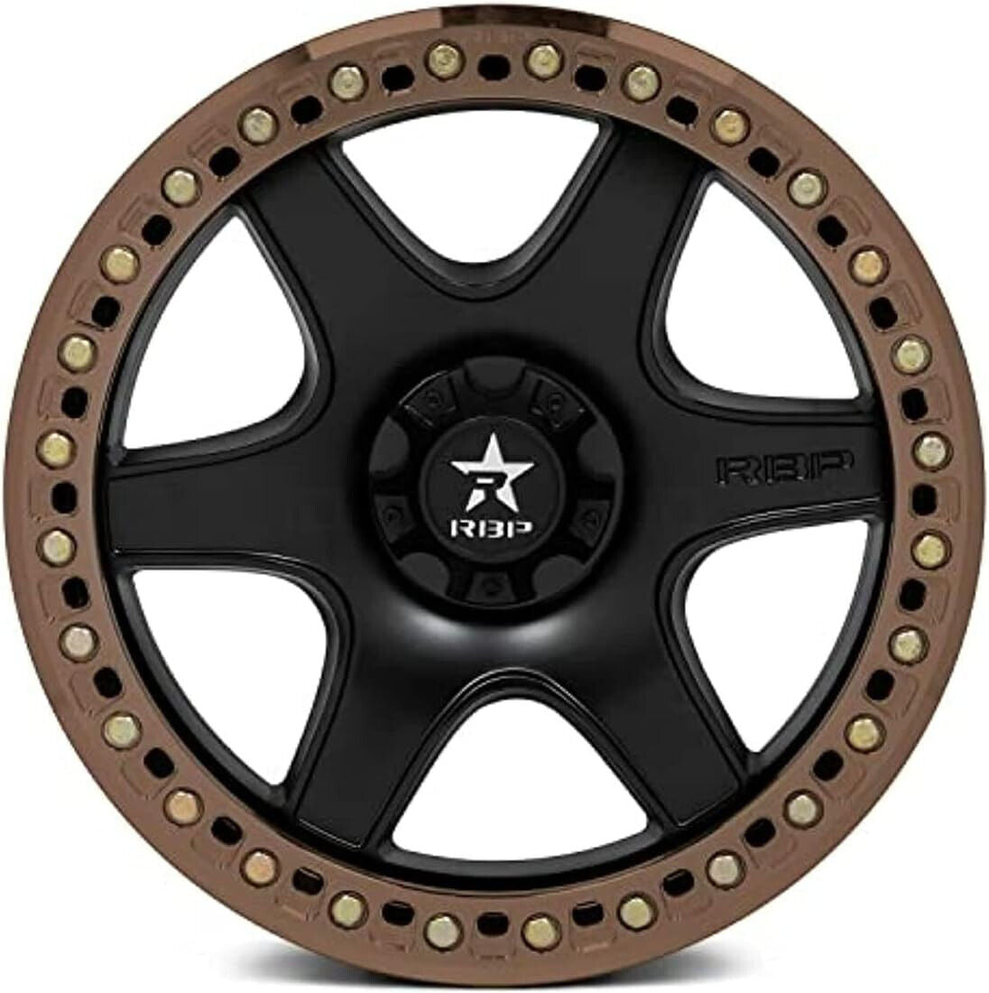 RBP 50R(BZ) COBRA Black Wheel W/Bronze Ring 20 x 9.inches /8 x 165 mm, -12 mm BL