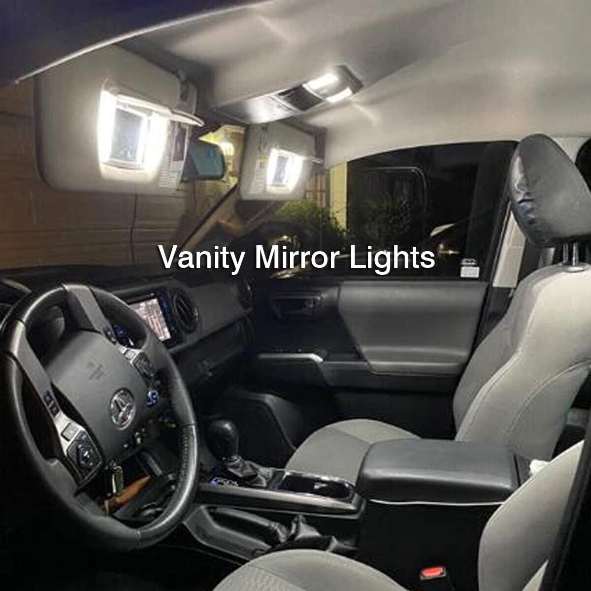 White LED Interior, plate, Rev Lights Package Kit for 2005-2023 Toyota Tacoma