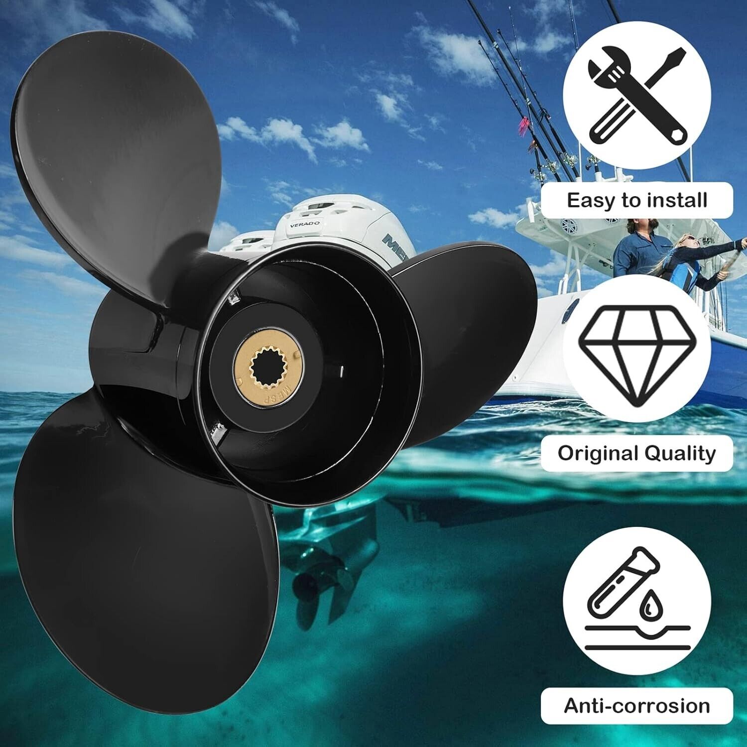 Boat Propeller for Mercruiser Alpha /Bravo 1 Mercury Outboard Engines 135-300hp