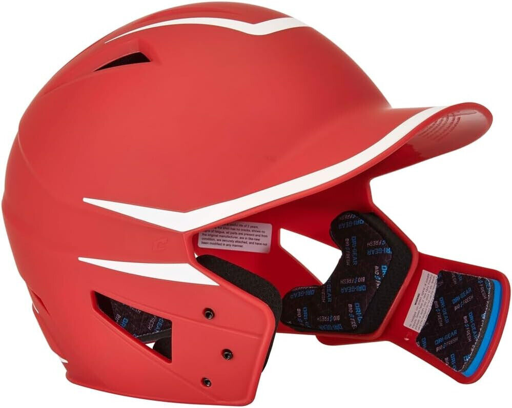 Champro Hx Legend 2-Tone Bat Helmet With Guard JUNIOR Scarlet | White Medium