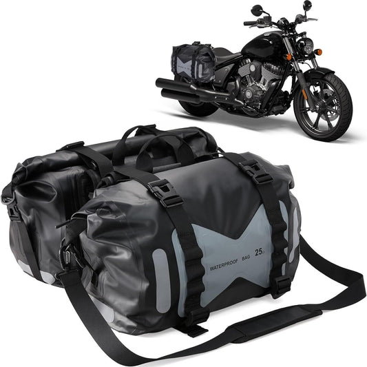 Motorcycle Saddle 2 Side Bag  Luggage Saddle Bags Waterproof PVC Saddle Bags 50L