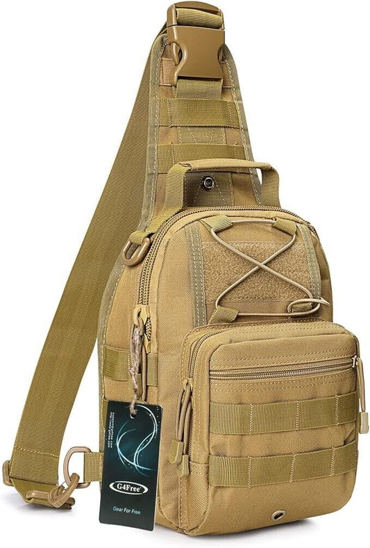 G4Free Outdoor Tactical Bag, Military Sling Shoulder Backpack EDC