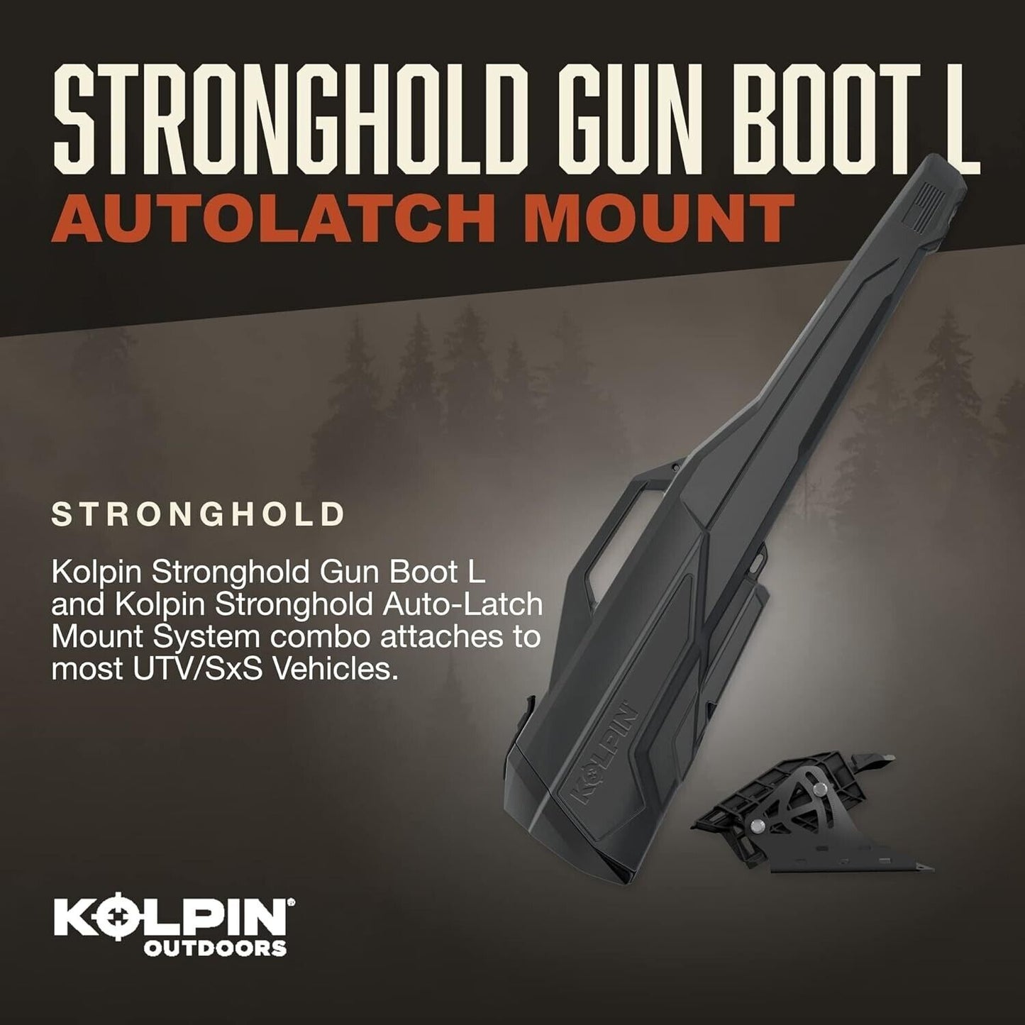 Kolpin Stronghold Universal ATV UTV  Gun Rifle Holder Case w/autolatch mount