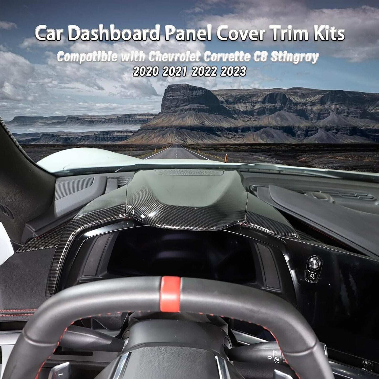 2020+ C8 Corvette Stingray / Z06 ABS Carbon Fiber Upper Edge Trim