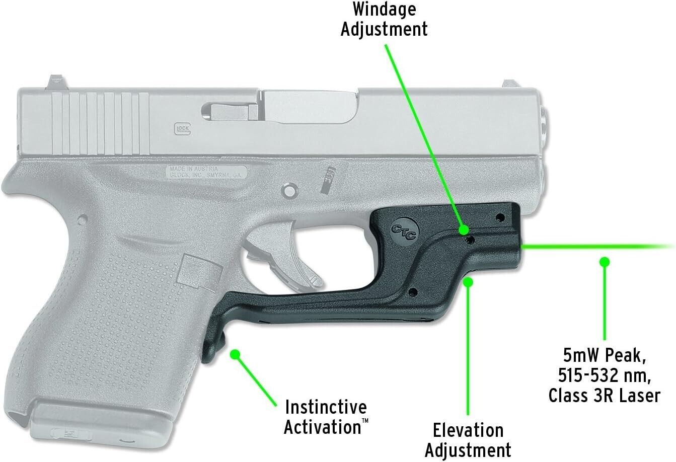 Crimson Trace LL-807 g Laserguard Green Laser For Glock Full Size & Compact