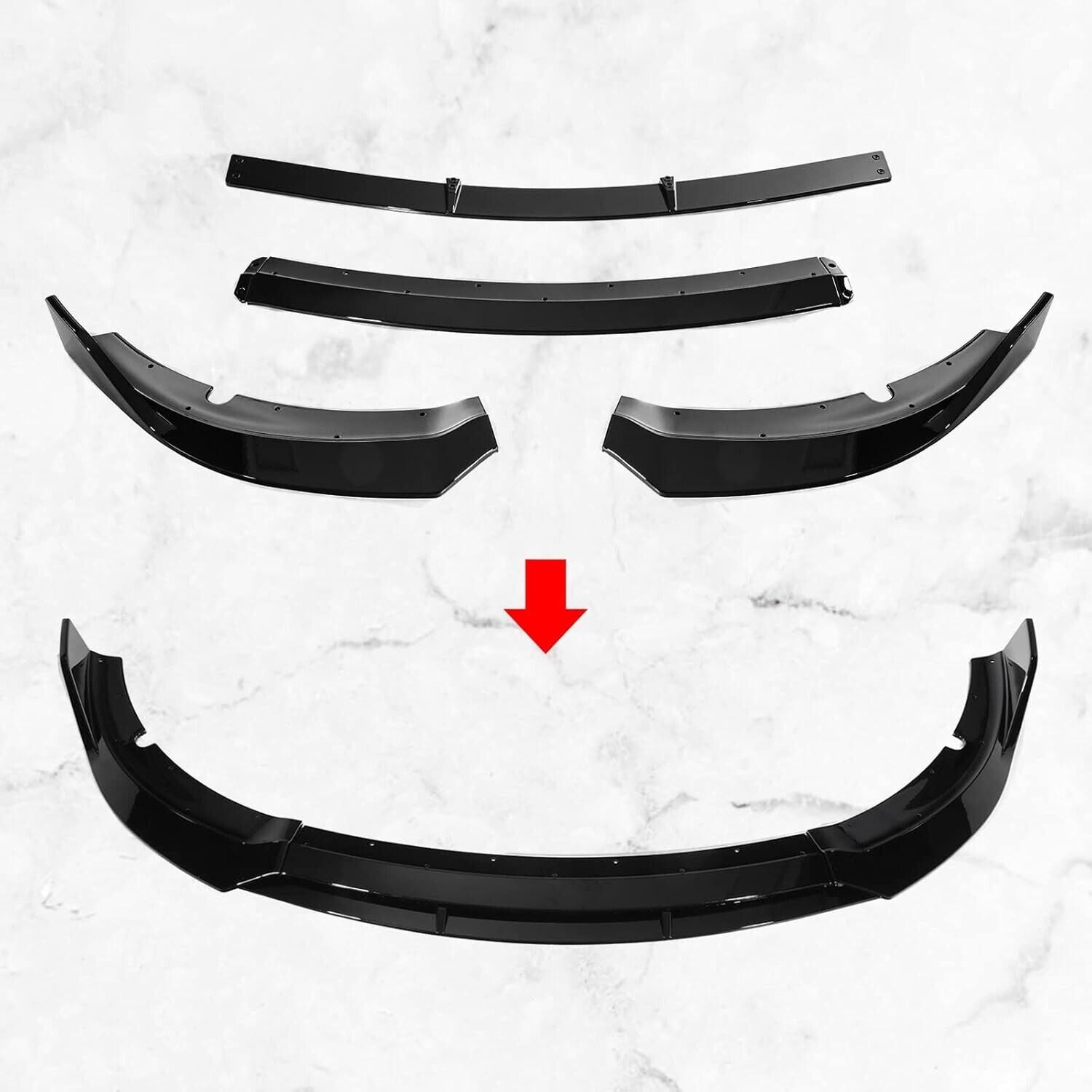 Front Bumper Lip Spoiler Splitter Chin Protector 15-23 Dodge Charger, SRT V2