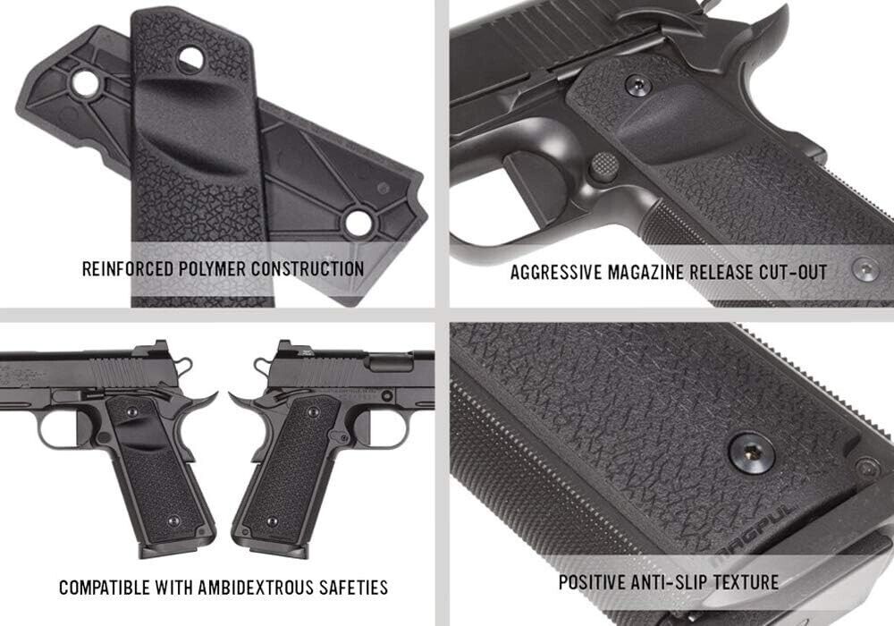 Magpul 1911 Grip Panels, Black Polymer