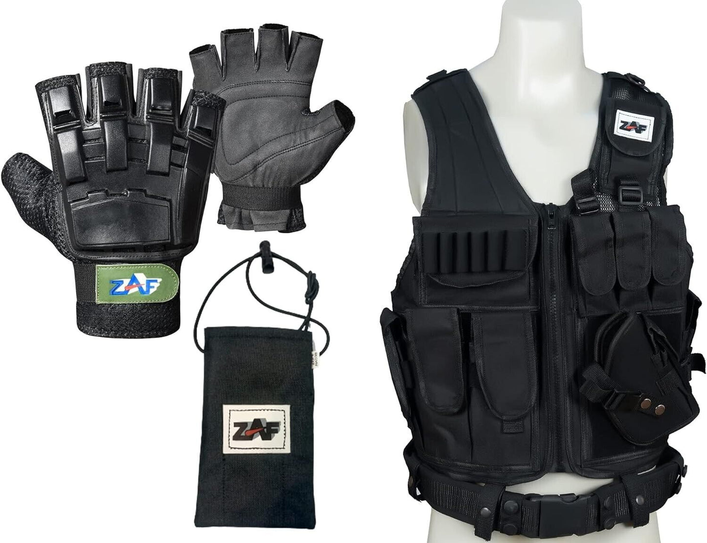 Evike CYMA M4 Carbine airsoft gun, mask, vest and gloves bundle