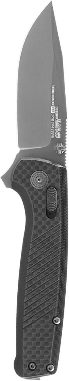 SOG Terminus XR LTE 2.95 In ClipPoint S35VN Steel Blade Folding Knife Carbon