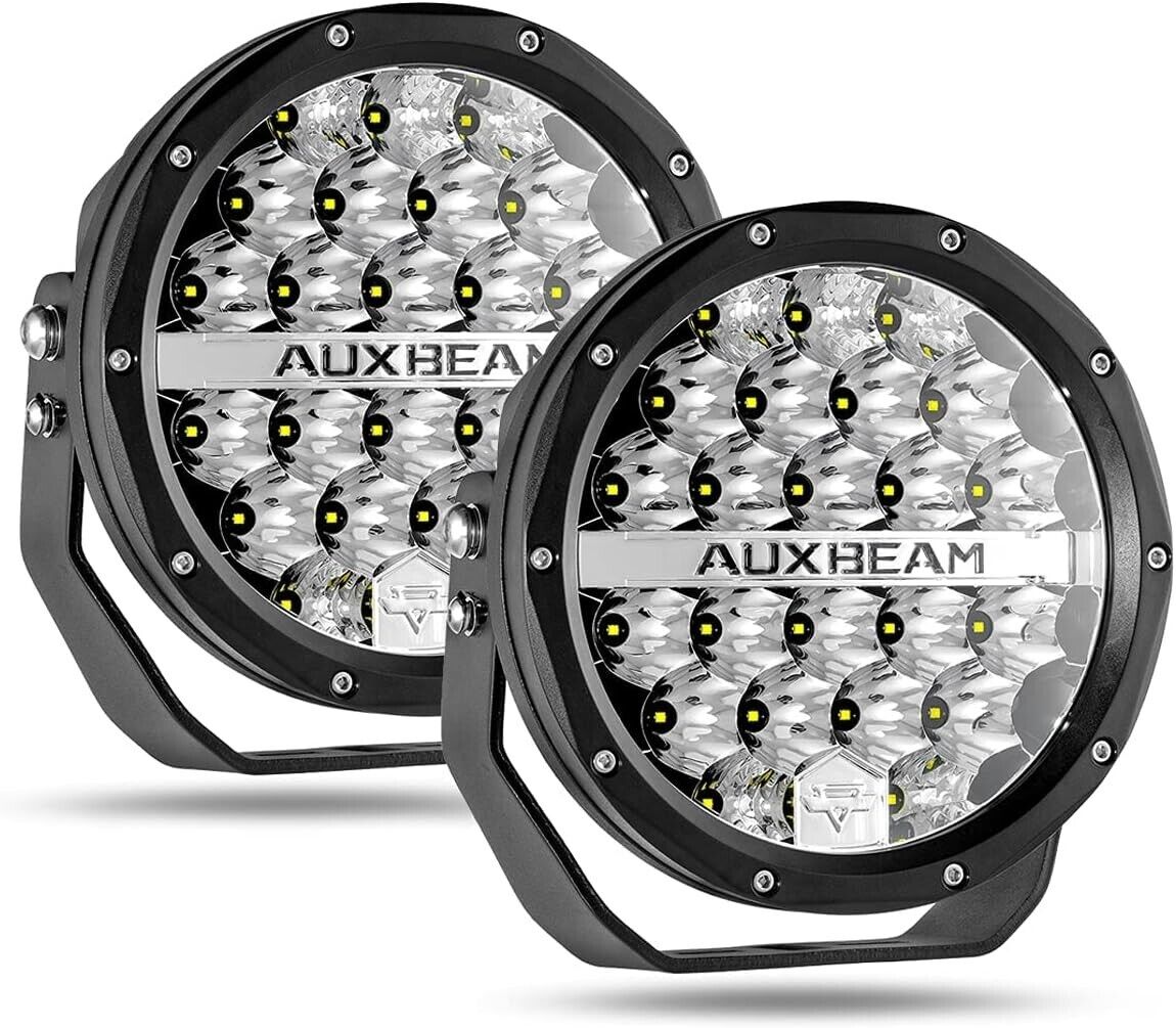 AUXBEAM 2PCS 360-PRO 7"INCH 240W Spot Driving Light w/ DRL 24000LM Off road