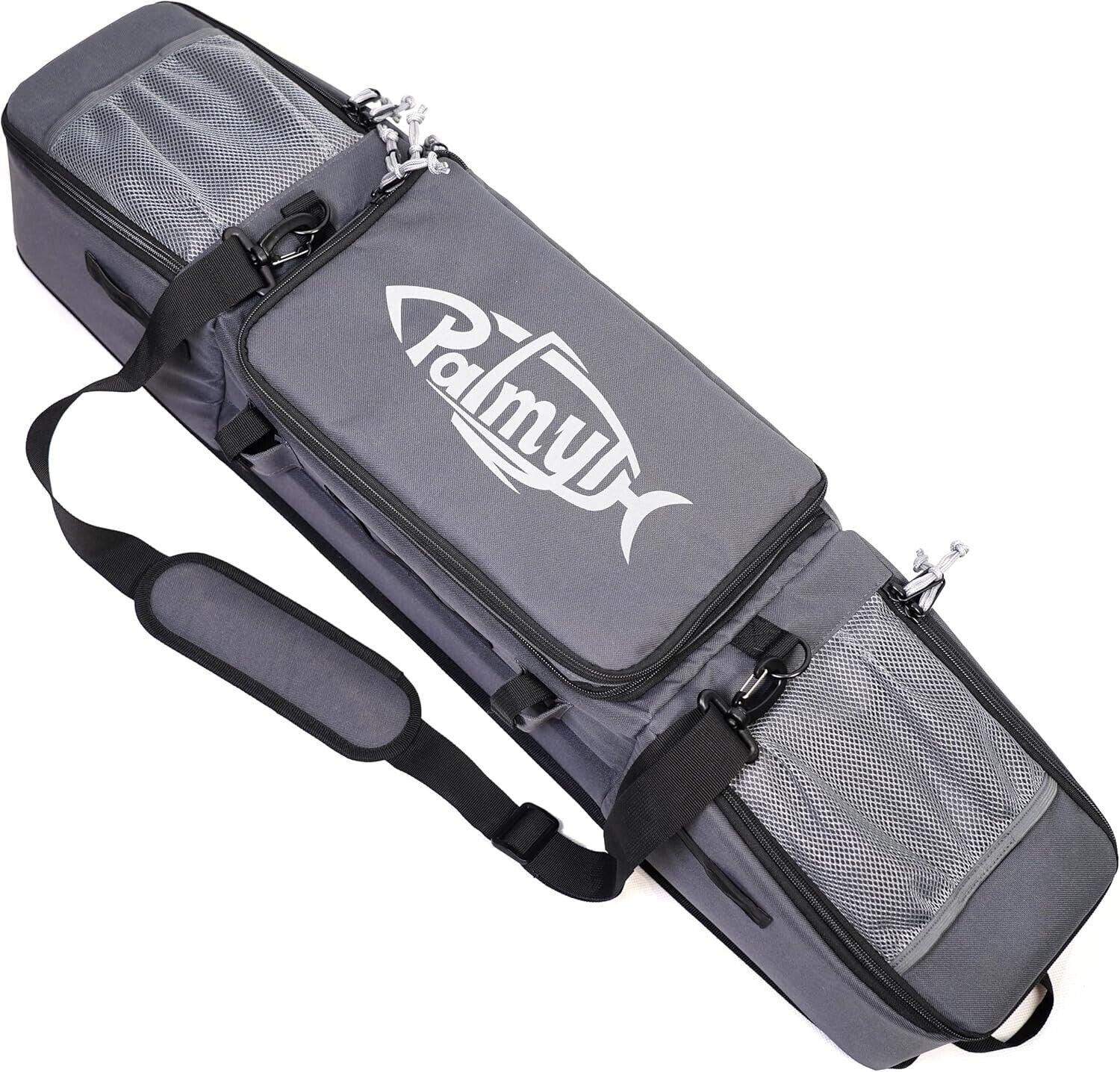 Palmyth Ice Fishing Rod Case with 4 Rod Tubes and 9 Pockets