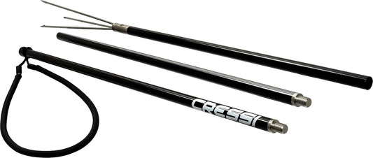 Cressi Aluminium Pole Spear, Black, 3 pcs, 6.5 ft