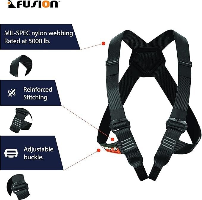 Fusion Climb Stika Chest Rescue Zipline Harness 23kN Climbing Harness,UIAA Cert