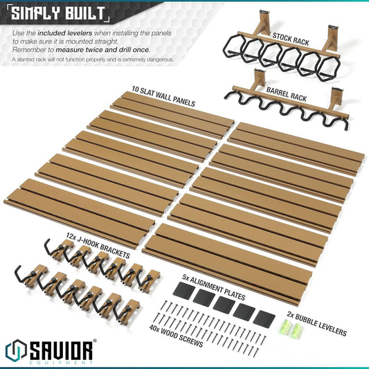 Savior Equip Wall Rack System Heavy-Duty Steel Tactical Rifle Carbine Shotgun