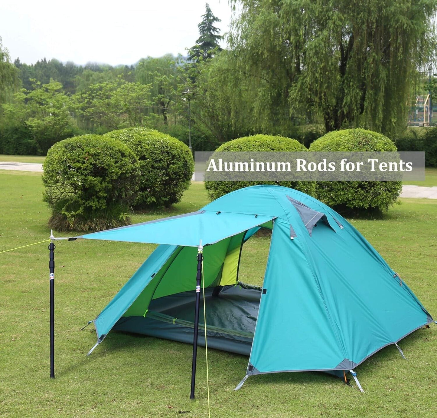 HIKEMAN Tarp Poles Adjustable Aluminum Telescoping Tarp Poles, Camping, Backpack