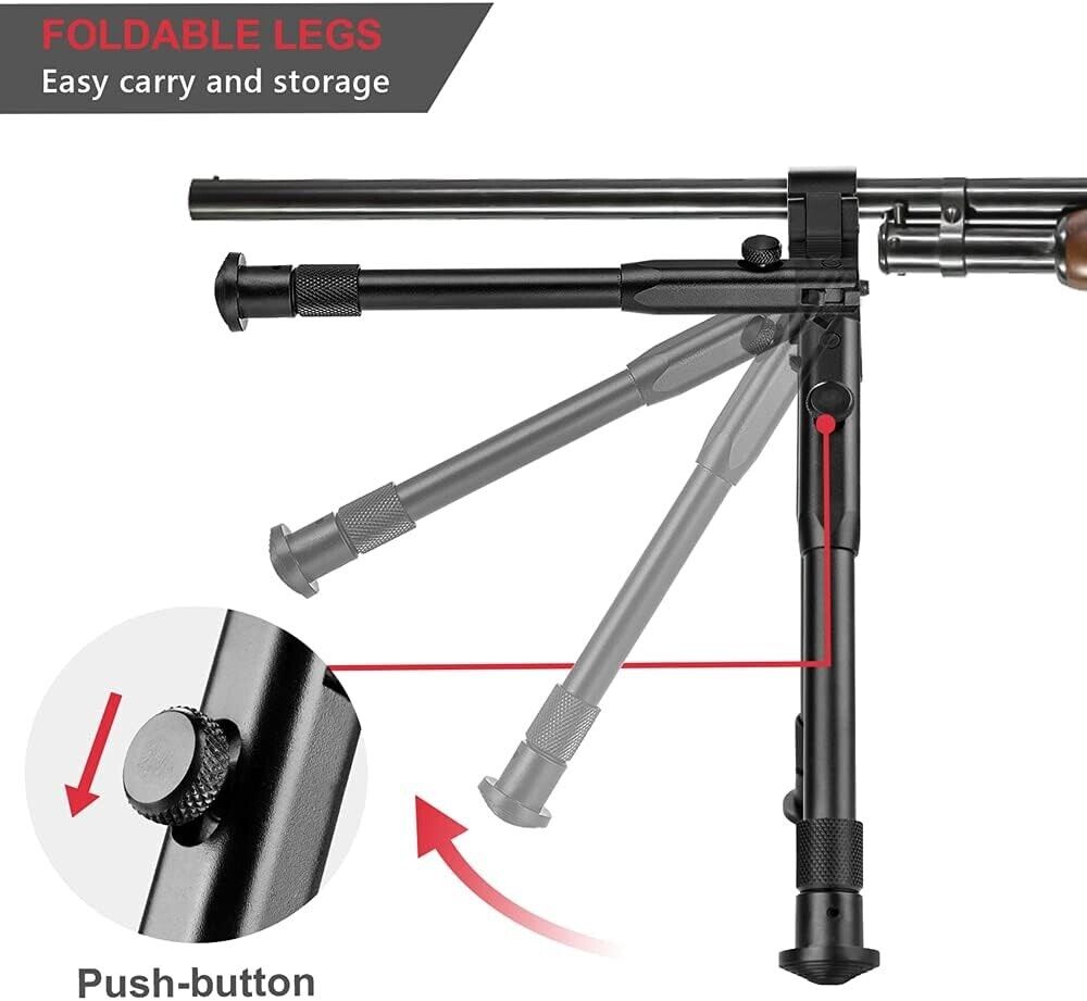 6.5"-7" Universal Clamp On Bipod Mount Folding Adjustable Tactical