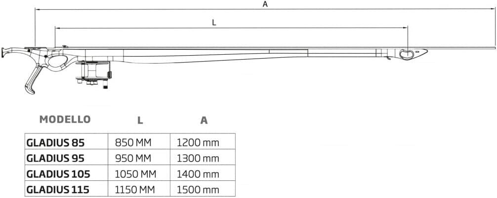 gladius camo ocean 115cm speargun