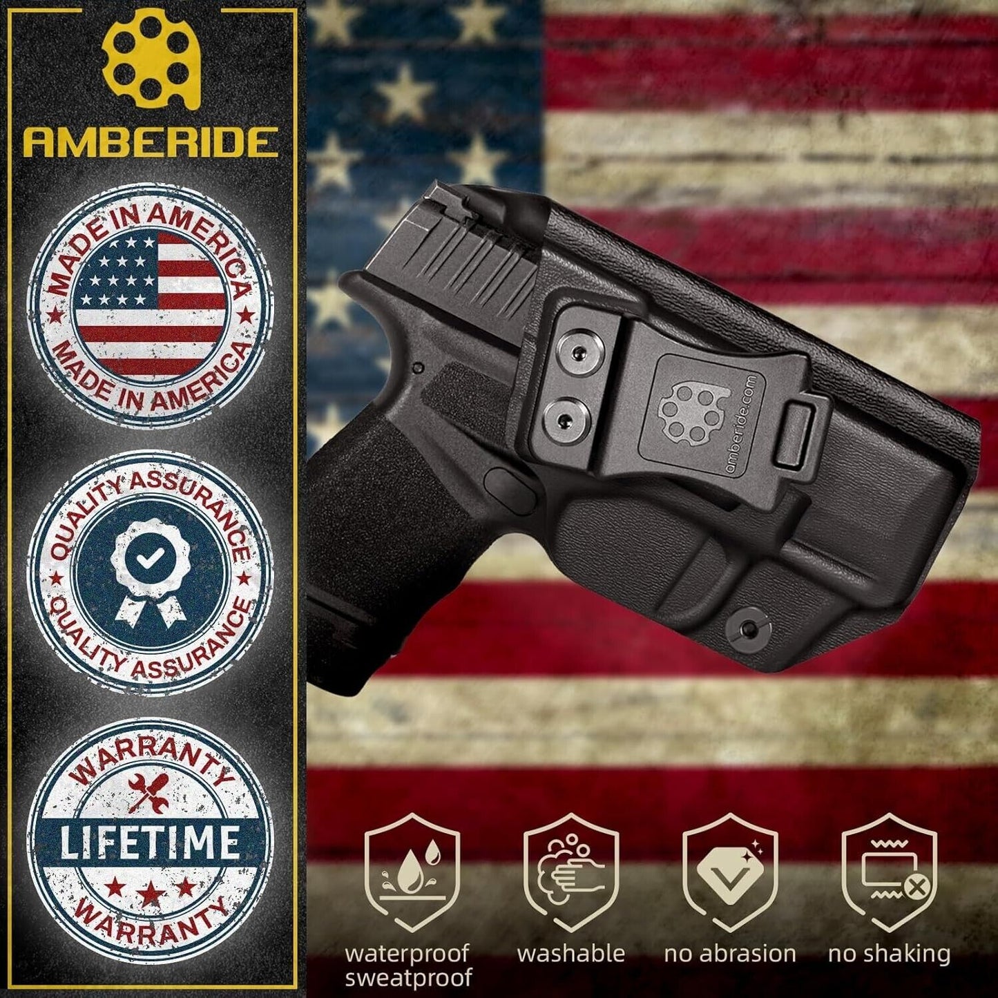  IWB Kydex Holster Fit Springfield Armory Hellcat&Hellcat Pro Pistol Right