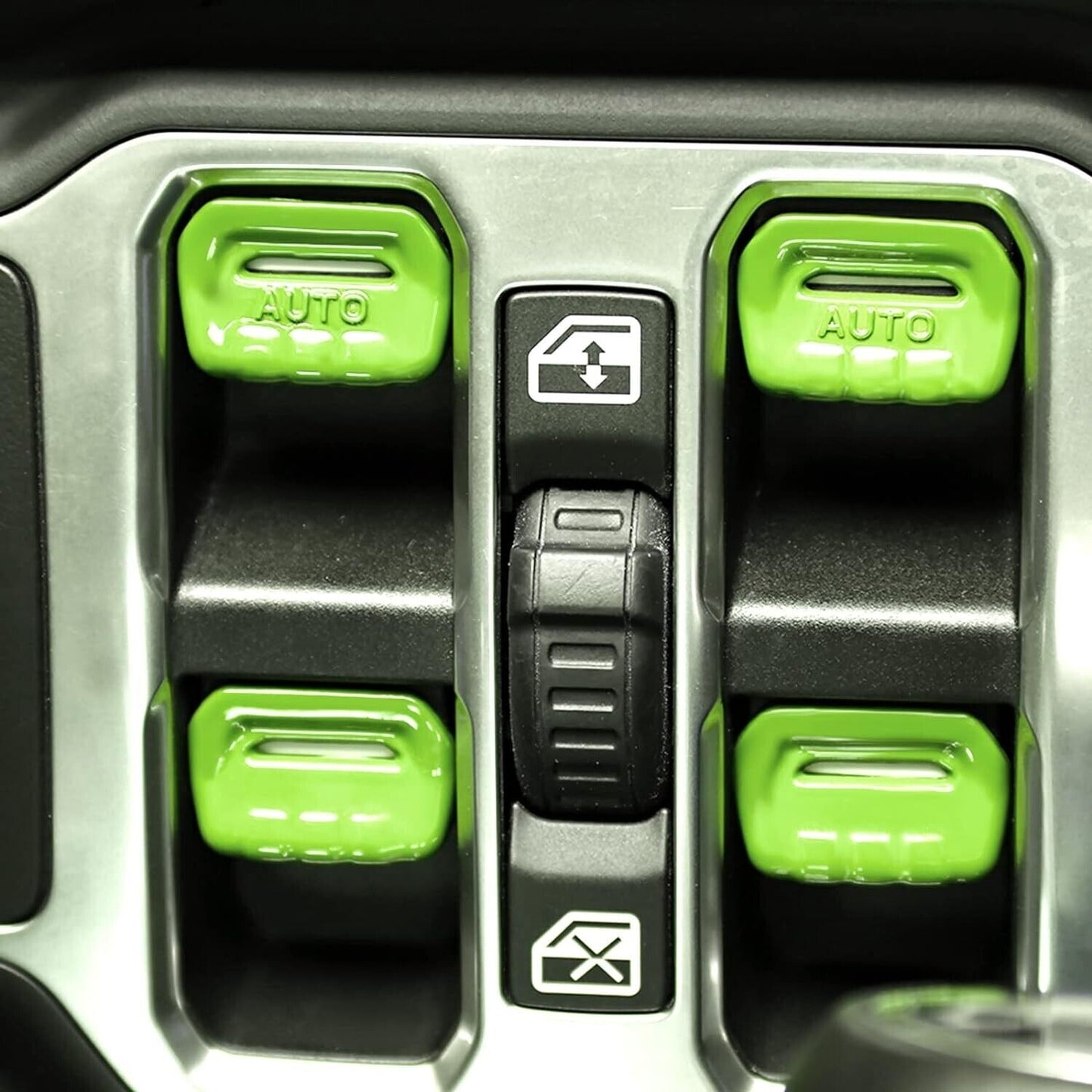 Window Switch Button Cover Trim for Jeep JL 18-24 JLU Gladiator JT Green