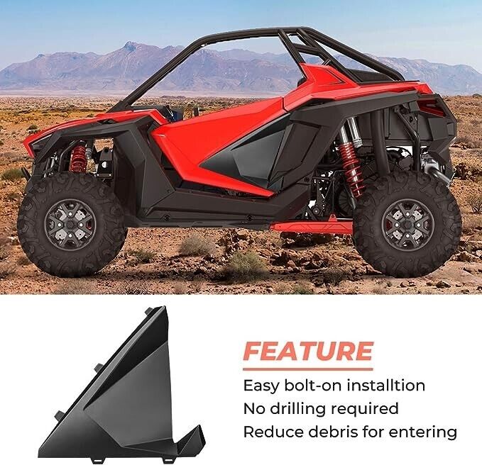 KEMIMOTO UTV Plastic Lower Doors Inserts For 2020+ Polaris RZR PRO XP Half Door