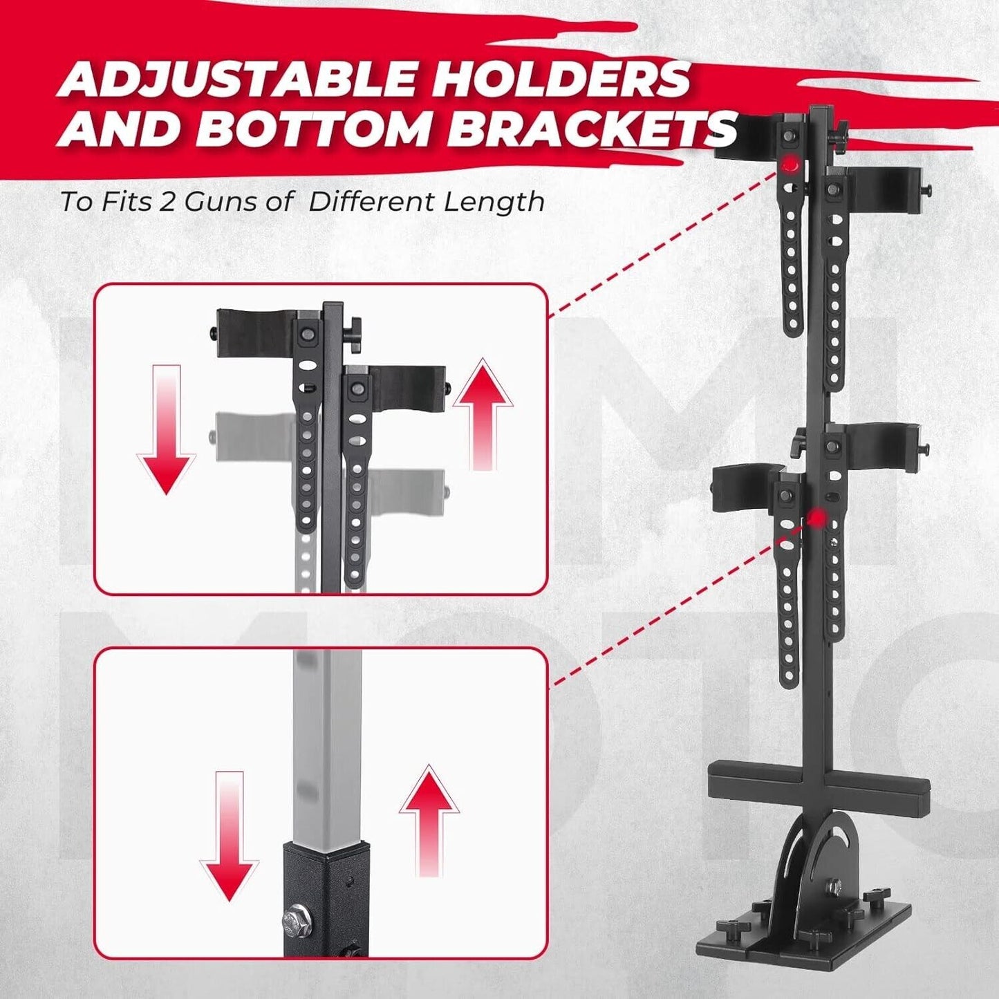 Gun Holder Bracket Mount Stand For UTV Polaris Ranger Honda Pioneer 700 1000 4