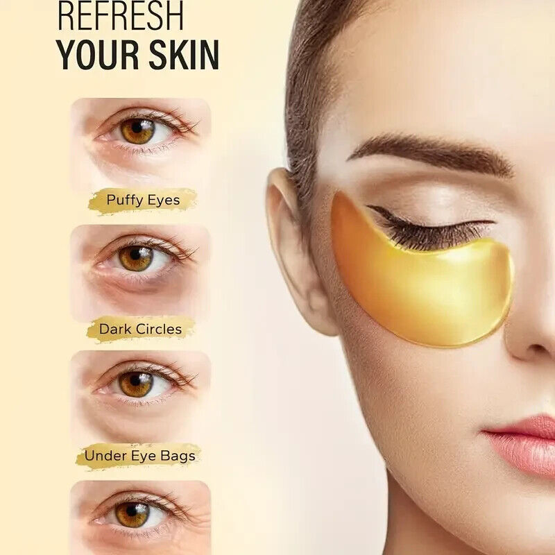 Maskiss Golden under eye patches, eye care, collagen skin repair eye mask QTY 50