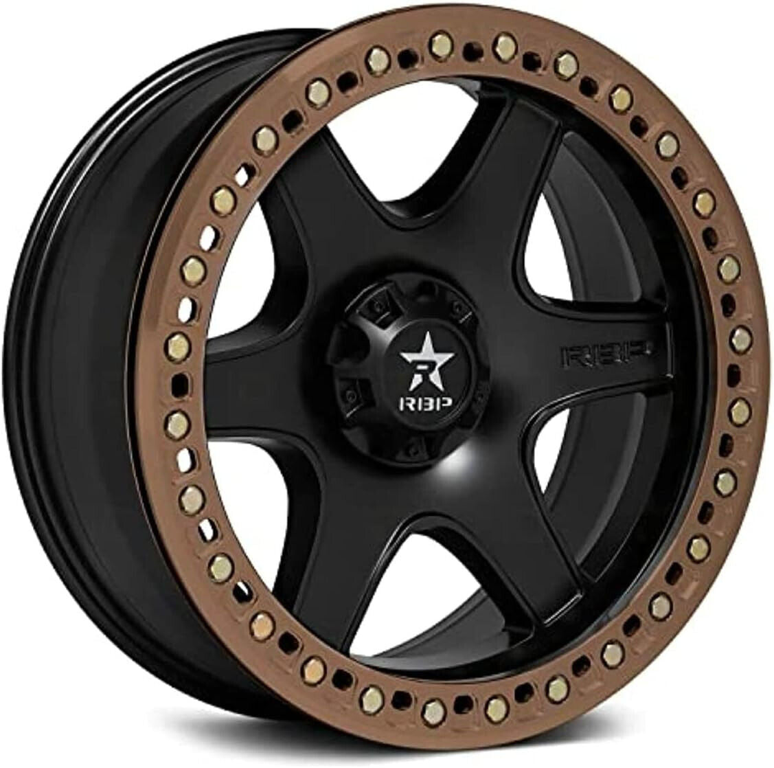 RBP 50R(BZ) COBRA Black Wheel W/Bronze Ring 20 x 9.inches /8 x 165 mm, -12 mm BL